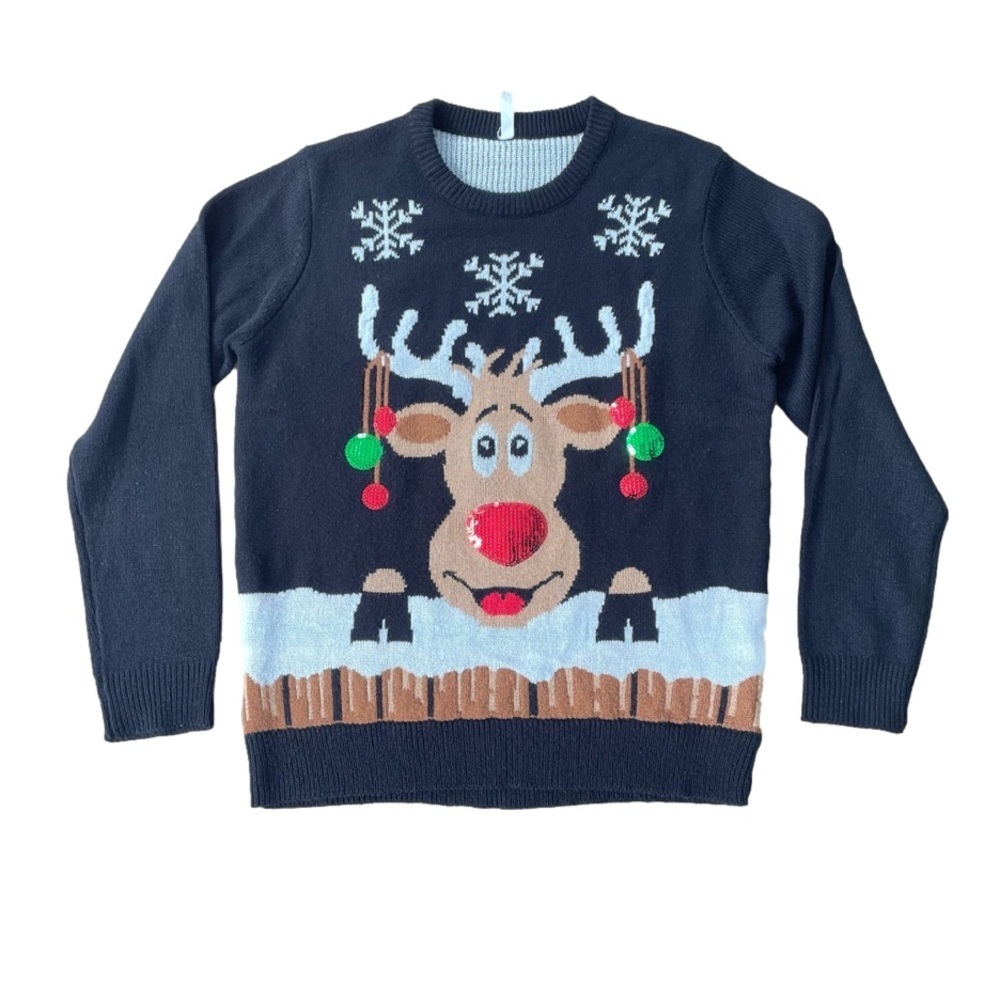 Ugly Christmas Sweater Reindeer Size X-Large